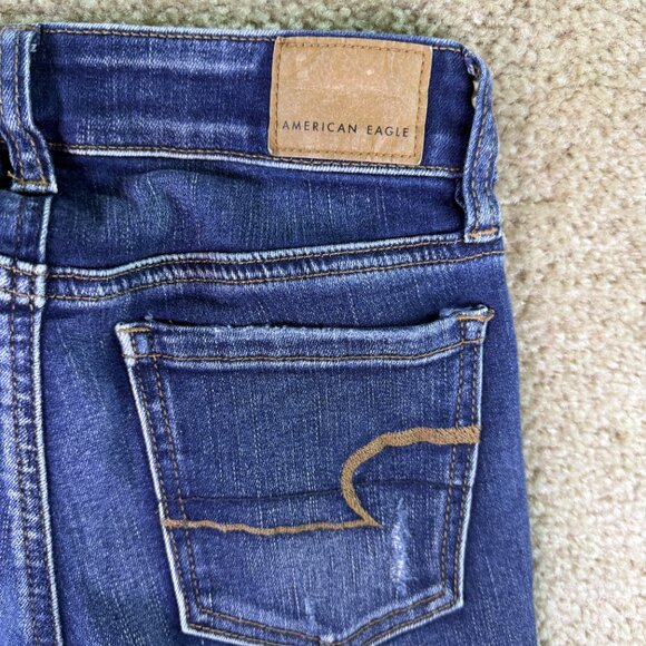 American Eagle Next Level Stretch Low Rise Jegging Crop Size 00 24x28 E799 - Picture 10 of 15